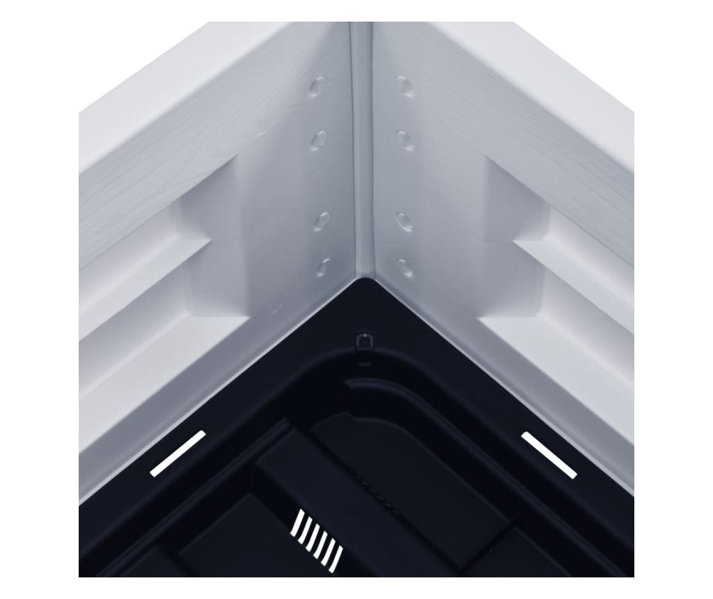 Повдигната градинска леха, бяла, 43 x 43 x 35 см, PP - 4