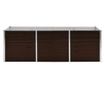 Градинска повдигната леха, кафява, 240x80x77 см, поцинкована стомана thumbnail 3