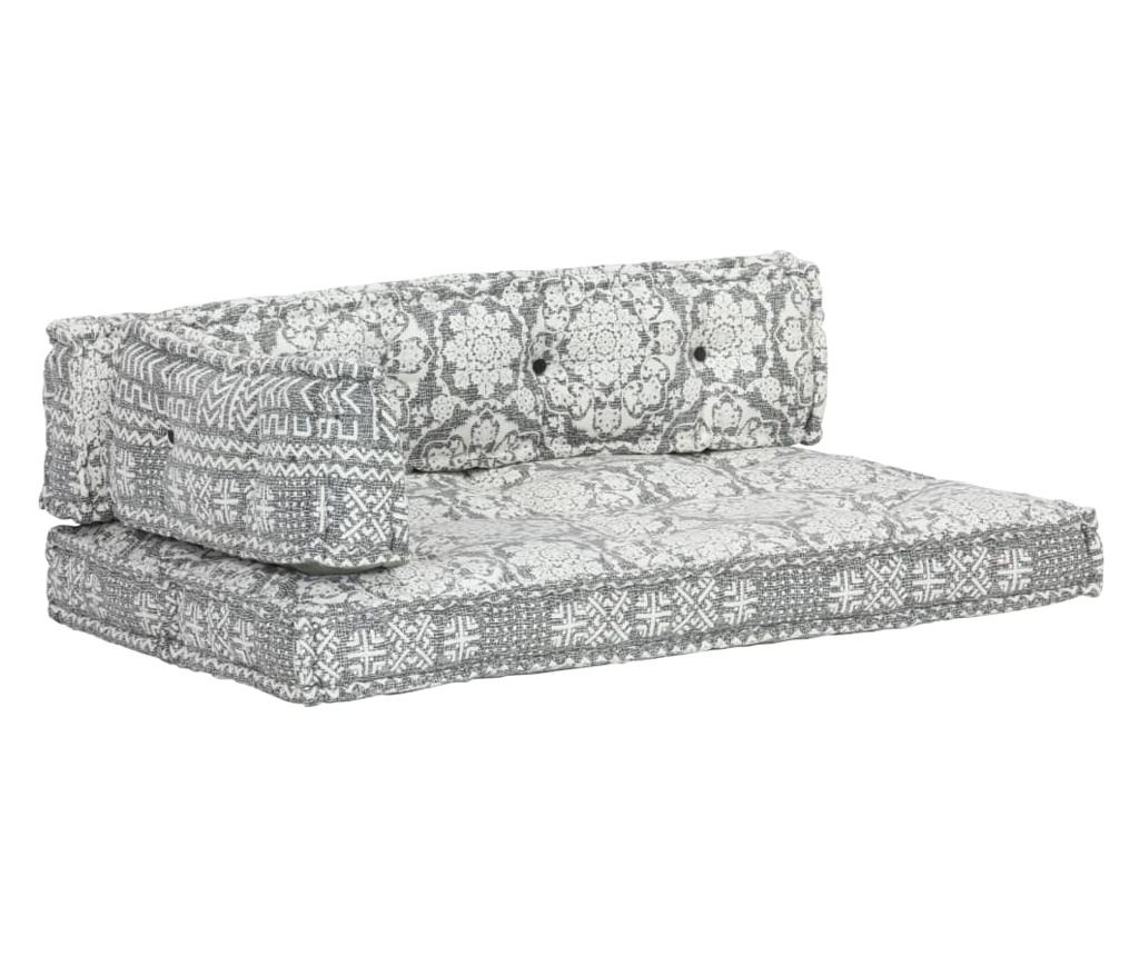 Калъфка за диван от палети, светлосив, текстил - 6