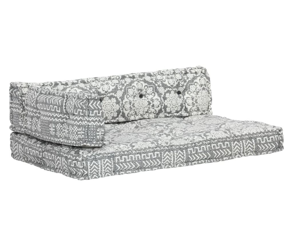 Калъфка за диван от палети, светлосив, текстил - 7