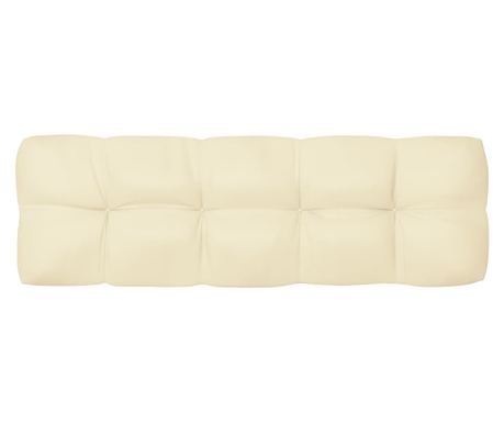 Възглавница за палетен диван, кремава, 120 x 40 x 10 см