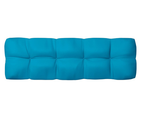 Палетна възглавница за диван, синя, 120x40x12 см