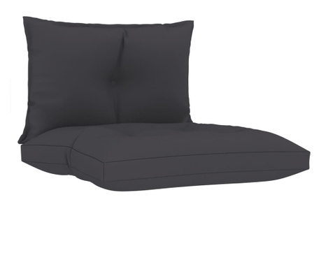 Палетни възглавници за диван, 2 бр, антрацит, текстил