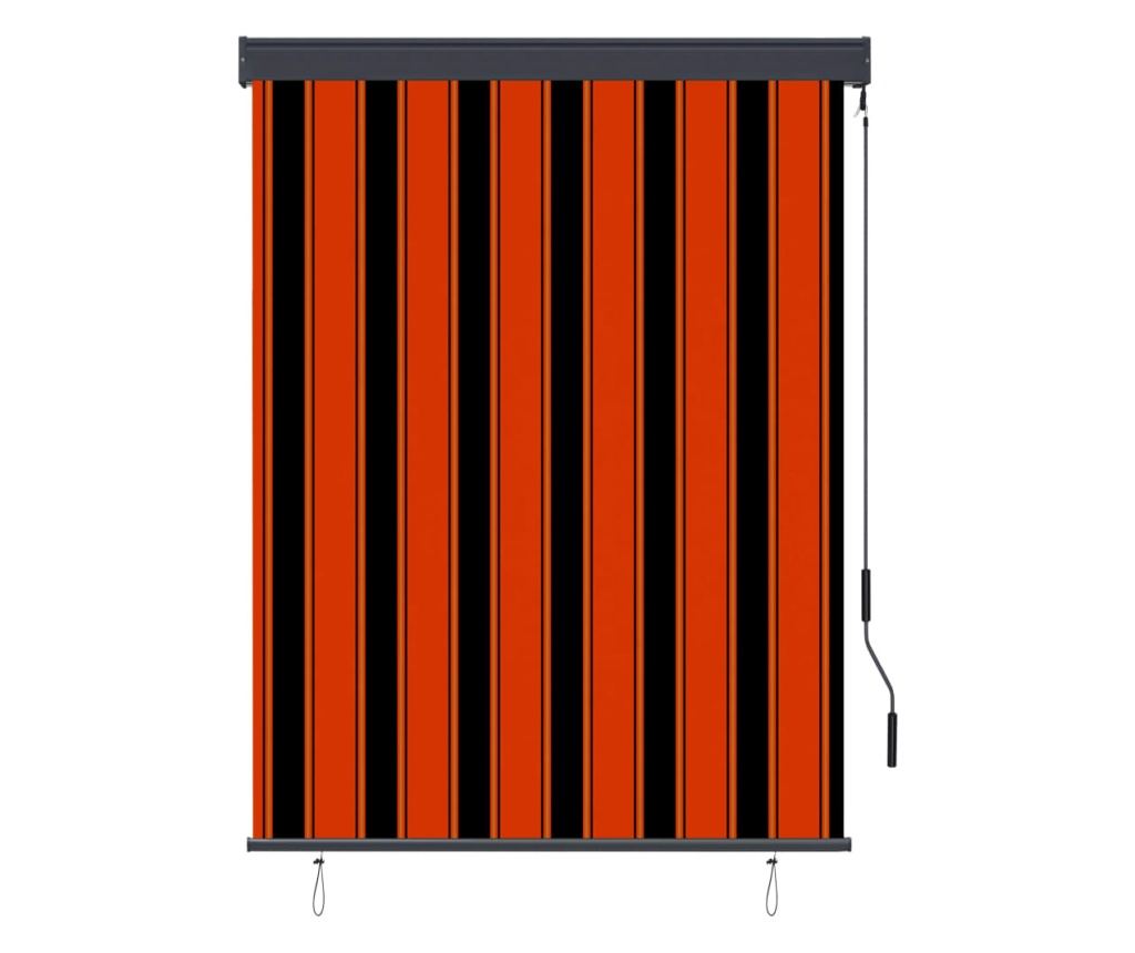 Jaluzea tip rulou de exterior, portocaliu și maro, 120 x 250 cm - 2