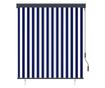Външна ролетна щора, синьо и бяло, 140 x 250 см