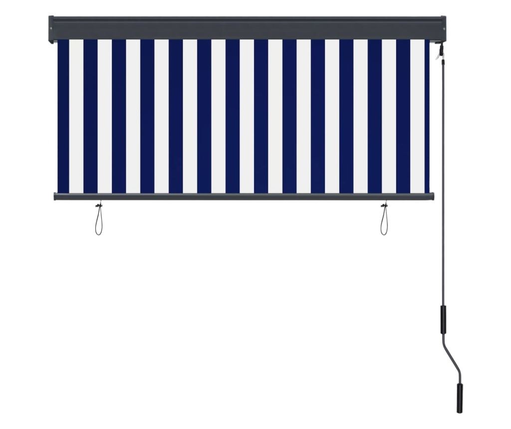 Vanjska rolo zavjesa, plavo-bijela, 140 x 250 cm - 4