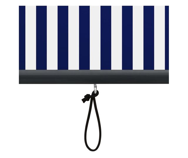 Външна ролетна щора, синьо и бяло, 140 x 250 см