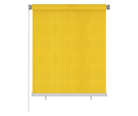 Външна роло щора, 120x140 см, жълта, HDPE