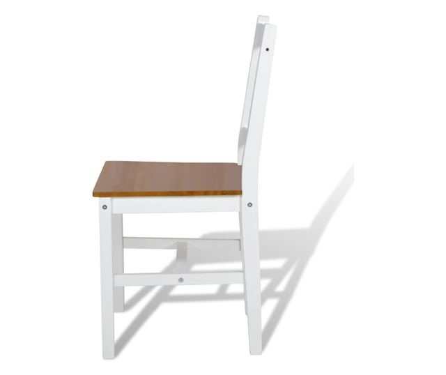 Kuhinjski stoli, 6 kosov, beli, borov les