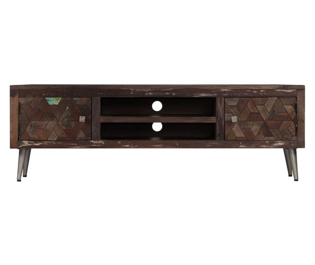 Comodă TV, 140 x 30 x 45 cm, lemn masiv reciclat