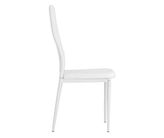 Kuhinjski stoli, 2 kosa, beli, umetno usnje