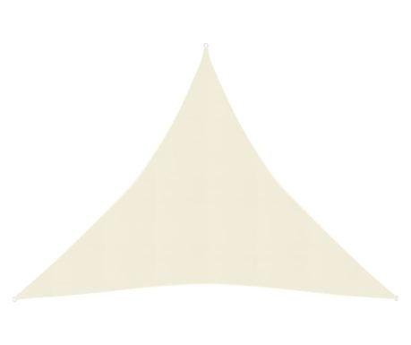 Pânză parasolar, crem, 3x3x3 m, HDPE, 160 g/m²