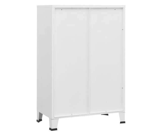 Industrijski sanduk za pohranu bijeli 75 x 40 x 115 cm metalni