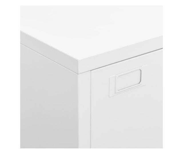 Industrijski sanduk za pohranu bijeli 75 x 40 x 115 cm metalni