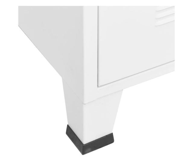 Industrijski sanduk za pohranu bijeli 75 x 40 x 115 cm metalni