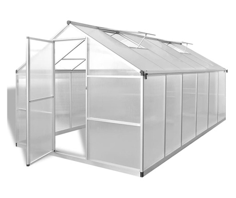 Szklarnia ogrodowa ze wzmacnianą, aluminiową ramą, 9,025 m²