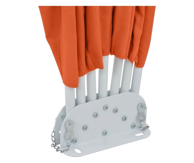 Αναδιπλούμενο πλαϊνό σκίαστρο για αίθριο, κεραμιδί, 200 εκ.