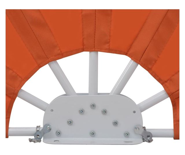 Αναδιπλούμενο πλαϊνό σκίαστρο για αίθριο, κεραμιδί, 200 εκ.