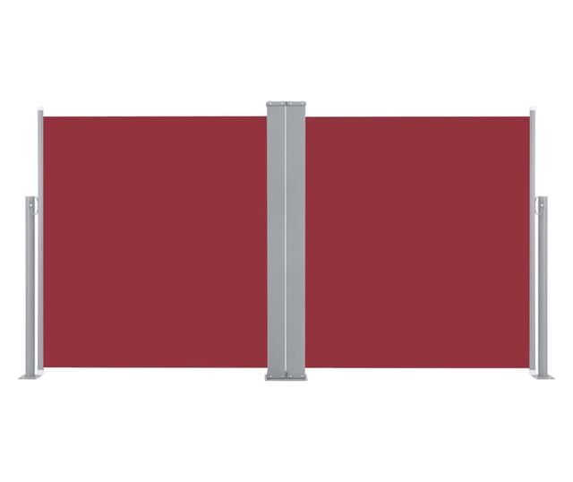 Πτυσσόμενο πλαϊνό σκίαστρο, κόκκινο, 100 x 600 εκ.