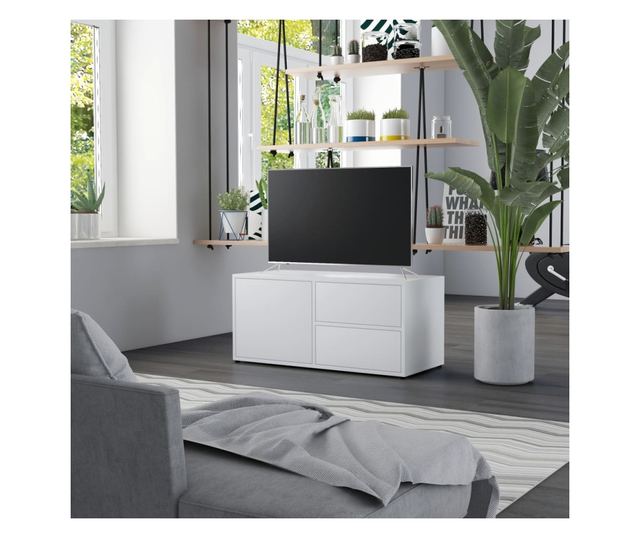 TV ormarić bijeli 80 x 34 x 36 cm od iverice