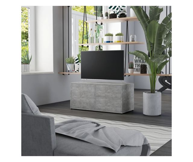TV ormarić siva boja betona 80 x 34 x 36 cm od iverice
