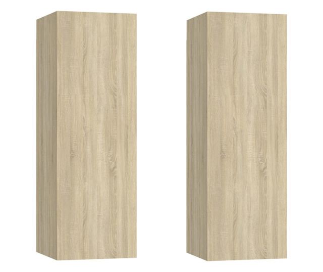 Set dulap TV, 6 piese, stejar sonoma, lemn prelucrat