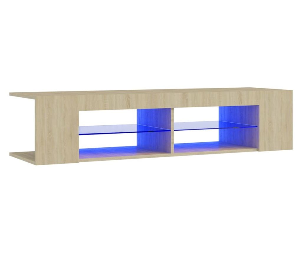 TV ormarić s LED svjetlima boja hrasta sonome 135 x 39 x 30 cm - 2