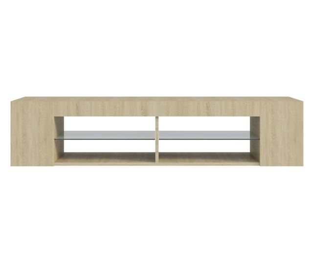TV ormarić s LED svjetlima boja hrasta sonome 135 x 39 x 30 cm