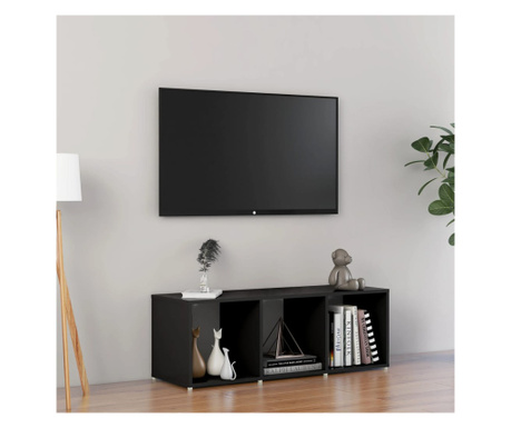 Comodă TV, negru, 107x35x37 cm, PAL