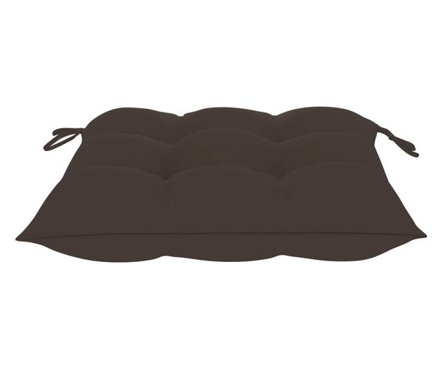 Scaune de grădină cu perne gri taupe, 8 buc., lemn masiv de tec
