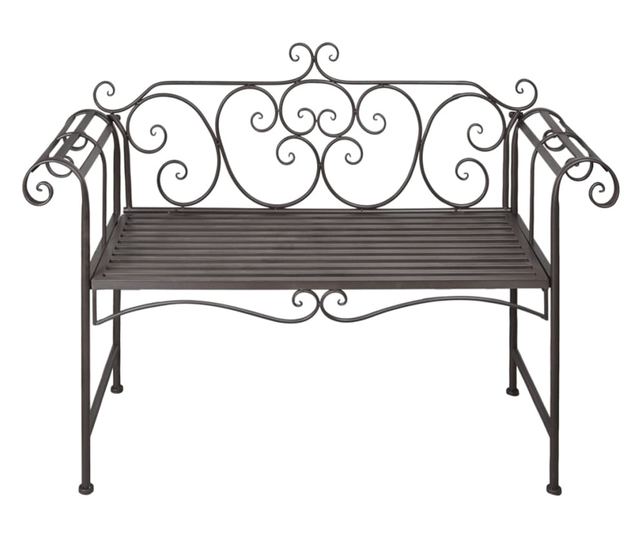 Vrtna klupa 132 cm čelik antička smeđa