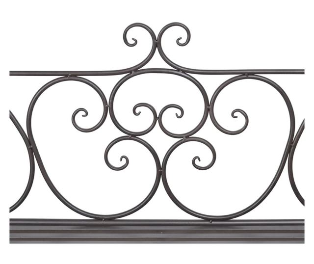 Vrtna klupa 132 cm čelik antička smeđa