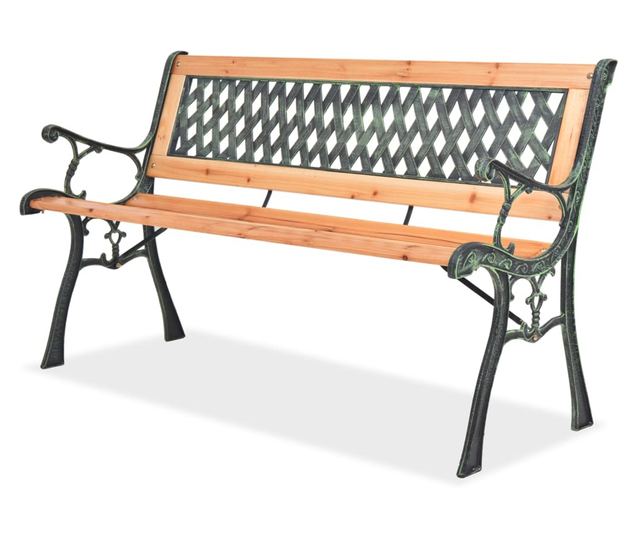 Vrtna klupa 122 cm drvena