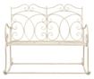 Градинска пейка, винтидж бяла, 104 см, желязо thumbnail 2