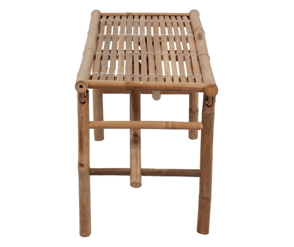 Sklopiva vrtna klupa s jastukom, 118 cm, bambus - 4