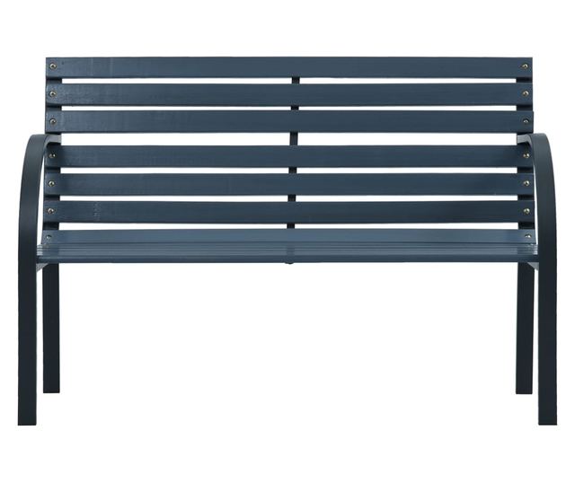 Vrtna klupa 120 cm siva drvena