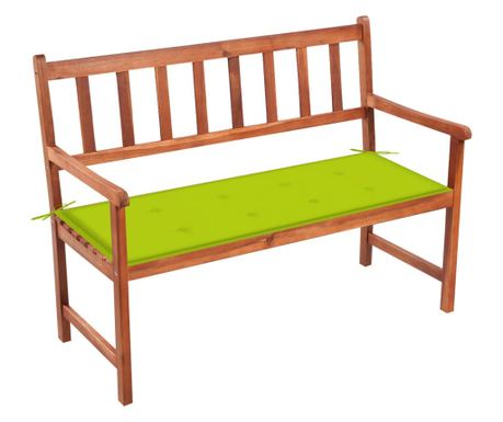 Vrtna klop s blazino, 120 cm, masivno akacijevo leso
