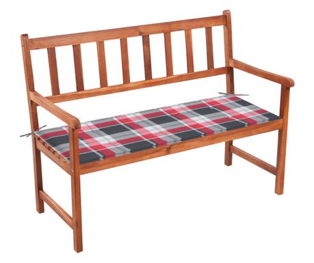 Vrtna klop s blazino, 120 cm, masivno akacijevo leso