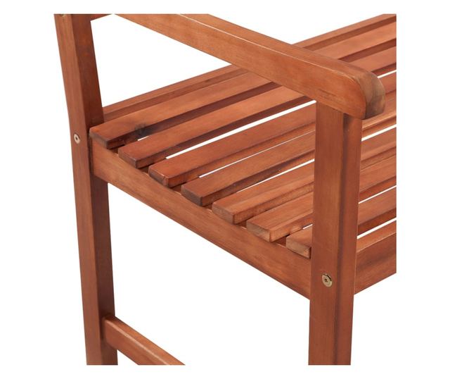 Градинска пейка с възглавница, 120 см, масивна акациева дървесина