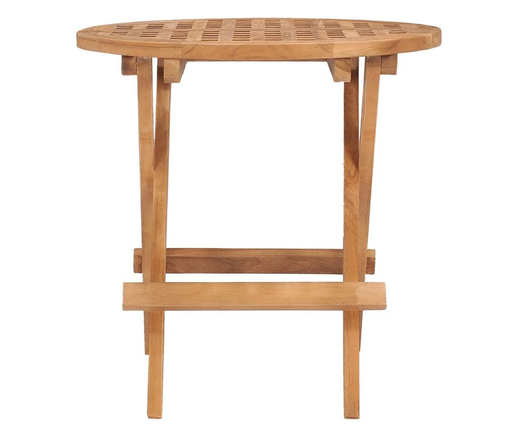 Sklopivi vrtni stol 50 x 50 x 50 cm od masivne tikovine - 2