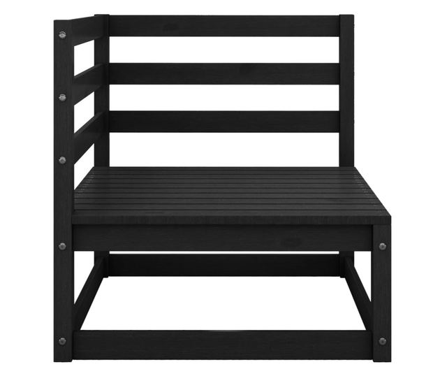 Set vrtne garniture, 10 komada, crna, masivno drvo bora