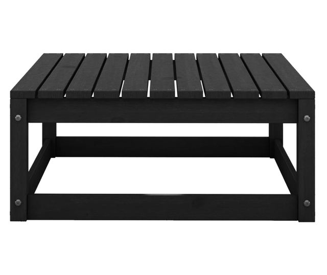 Set vrtne garniture, 9 komada, crna, masivno drvo bora