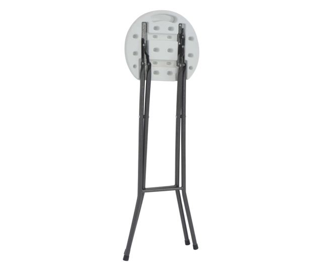 Sklopive barske stolice, 2 kom., bijele, HDPE i čelik