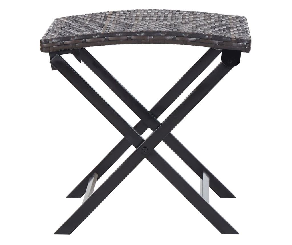 Sklopivi tabure, smeđi, poliratan - 3