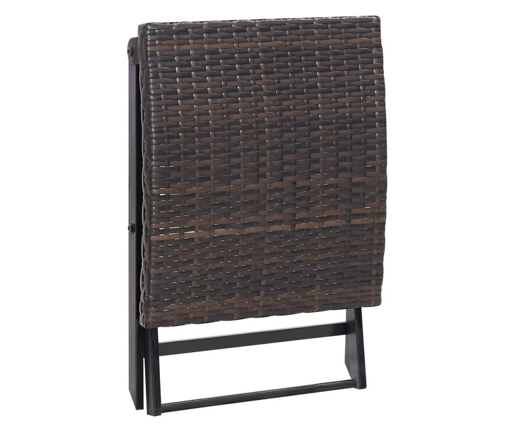 Sklopivi tabure, smeđi, poliratan - 4