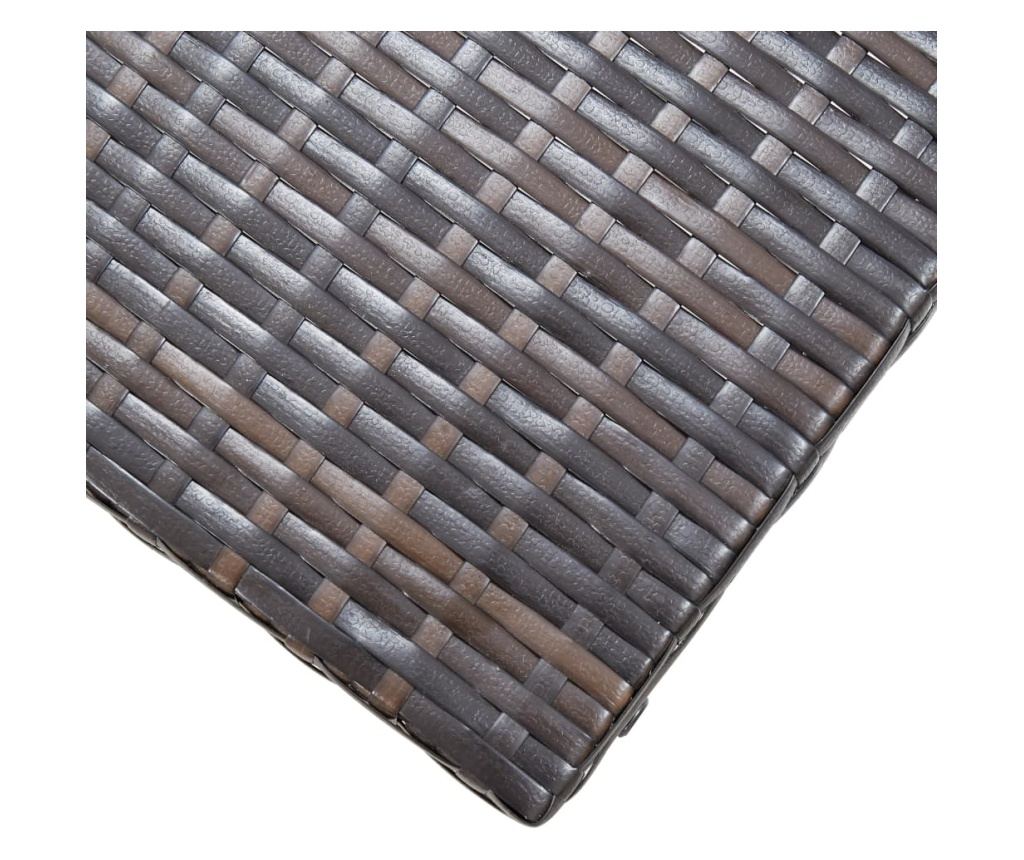 Sklopivi tabure, smeđi, poliratan - 5