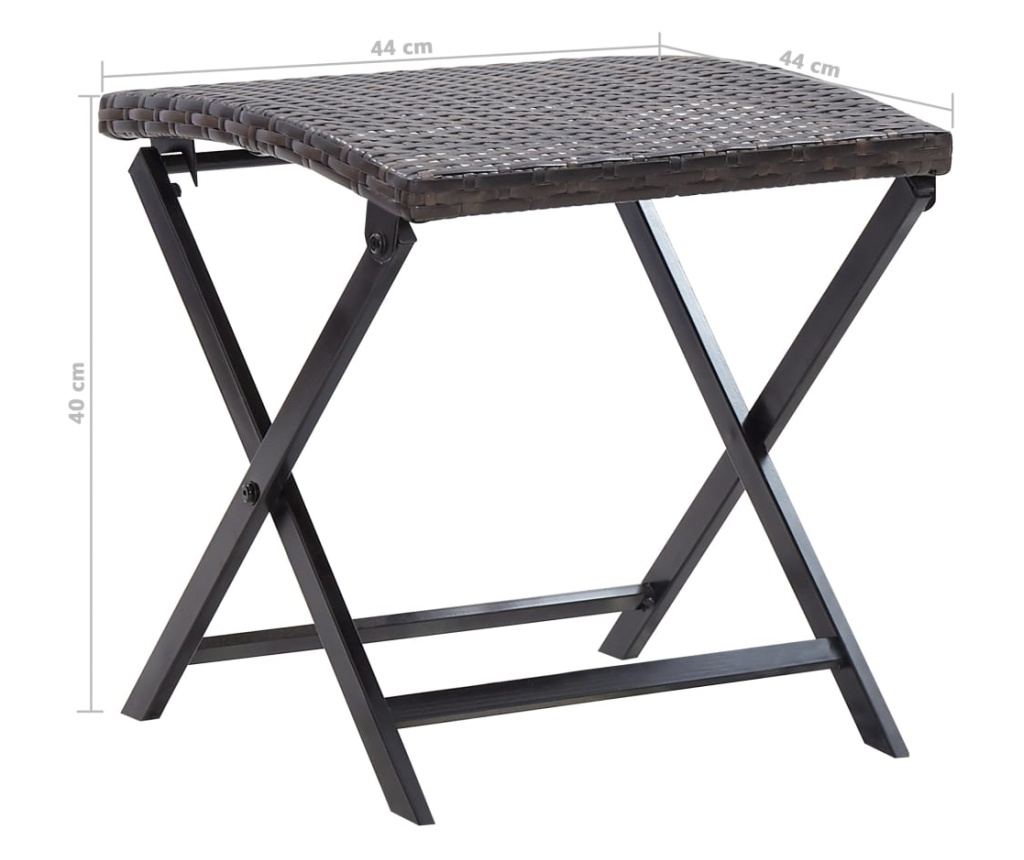 Sklopivi tabure, smeđi, poliratan - 6