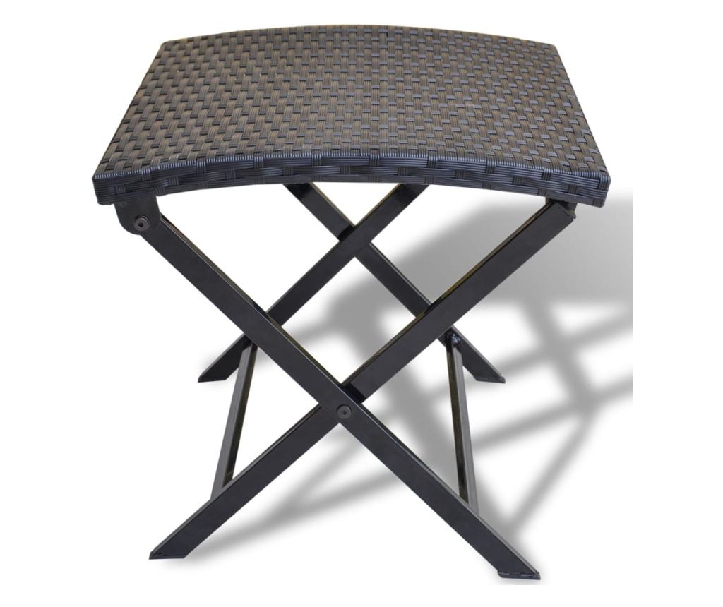 Sklopivi tabure, crni, poliratan - 2