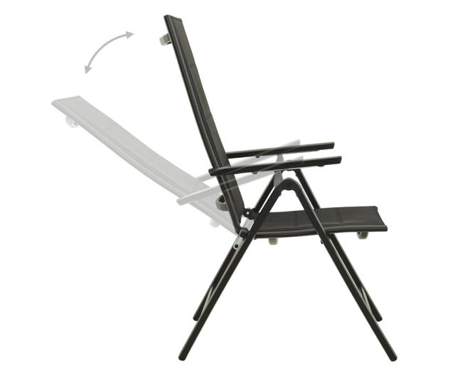 Bistro set namještaja, 3 dijela, crna i antracit