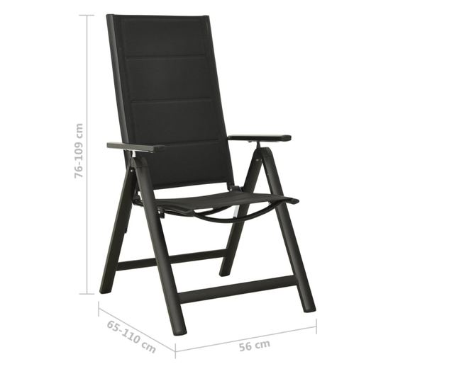 Bistro set namještaja, 3 dijela, crna i antracit